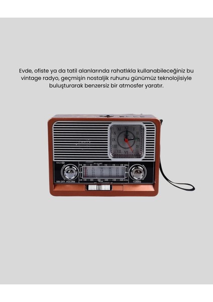 Buğz Dekoratif Vintage Radyo – Klasik Görünüm, Modern Fonksiyon ve Uzun Ömürlü Kullanım fırsatları