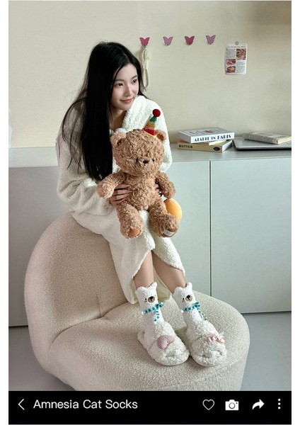 Kadın Sonbahar-Kış Koral Kadife Çorap (Yurt Dışından) fiyatları