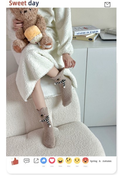 Kadın Sonbahar-Kış Koral Kadife Çorap (Yurt Dışından) indirimleri