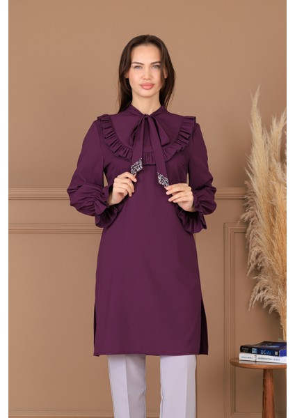 Asel Şık Tesettür Tunik Pantolon Ikili Takım