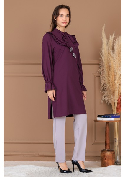 Asel Şık Tesettür Tunik Pantolon Ikili Takım