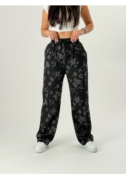 Tasarım Çiçek Baskı Kadın Baggy Pantolon COC1050 fiyatları