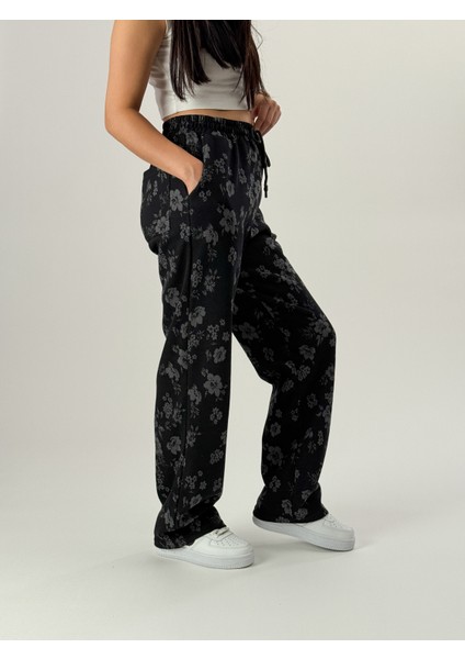 Tasarım Çiçek Baskı Kadın Baggy Pantolon COC1050 fırsatları