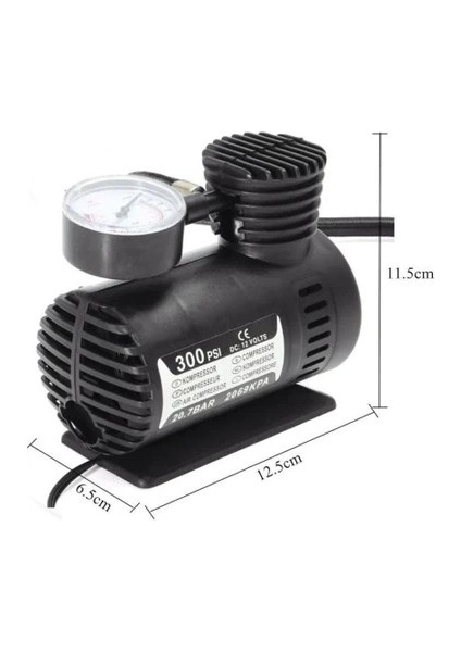 Buğz Plastik Gövdeli Siyah Mini Hava Kompresörü fiyatları