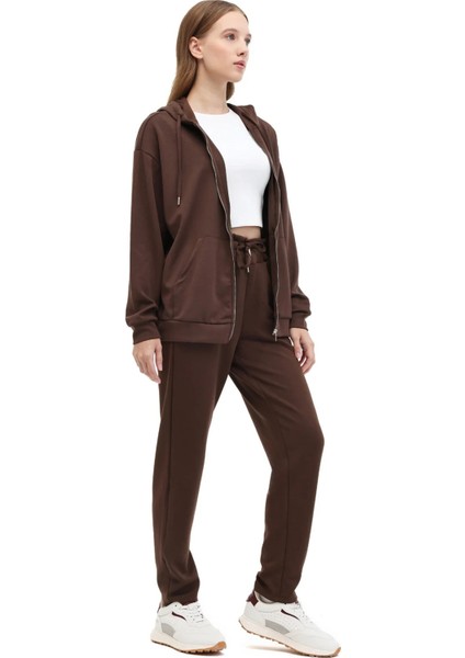 Pamuklu Feemuarlı Kapüşon Yaka Eşofman Üstü Bayan Eşofman Üstü 5WGINSEN 5pr fiyatları