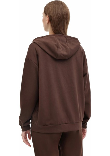 Pamuklu Feemuarlı Kapüşon Yaka Eşofman Üstü Bayan Eşofman Üstü 5WGINSEN 5pr fırsatları