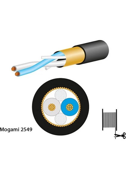 2549-00 Microphone Cable, Neglex | Black 100MT