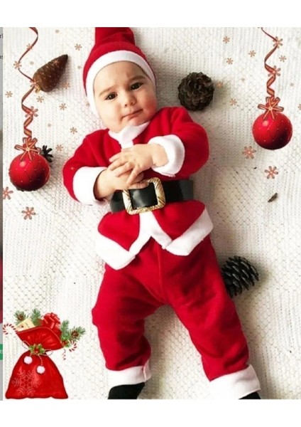 Çocuklar Için Noel Baba Kostümü, Yılbaşı Çocuk Kıyafeti, Yeni Yıl Bebek Kostümü, Yılbaşı Kostümü