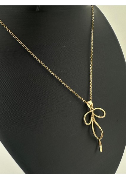 Gold Renk Fiyonk Model Çelik Kolye – Zarif ve Şık Tasarım (45–50 Cm) fiyatları