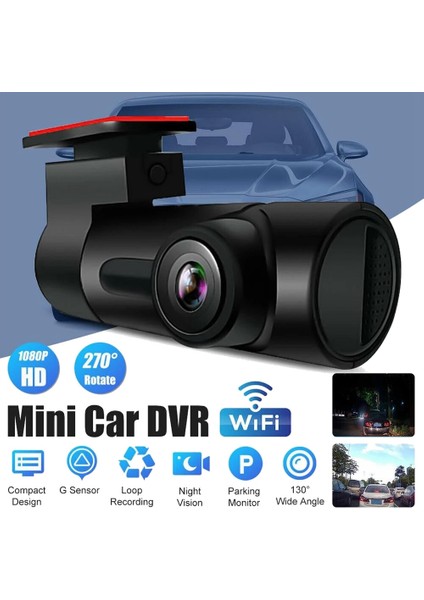 Araba Sürüş Kaydedici 1080P Gizli Dvr Hd Gece Görüşlü Araç Kamerası Wi-Fi Dinamik Otomatik Araç Kamerası (Yurt Dışından) fiyatları