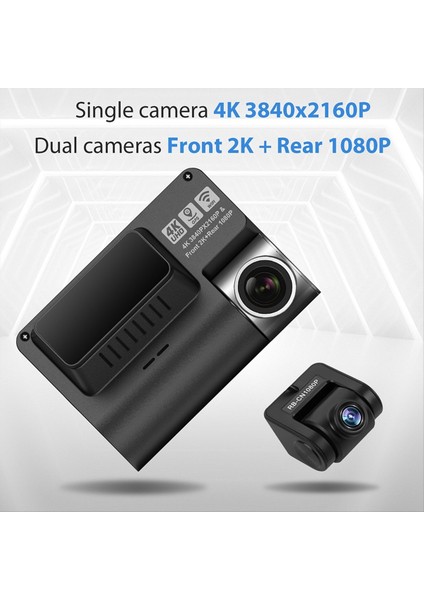 Araba Ultra Yüksek Çözünürlüklü 4K UHD Ön ve Arka Çift Kayıt Sürüş Kaydedici Adas Gps Wıfı A800S Optimize Edilmiş Sürüm C (Yurt Dışından) fiyatları