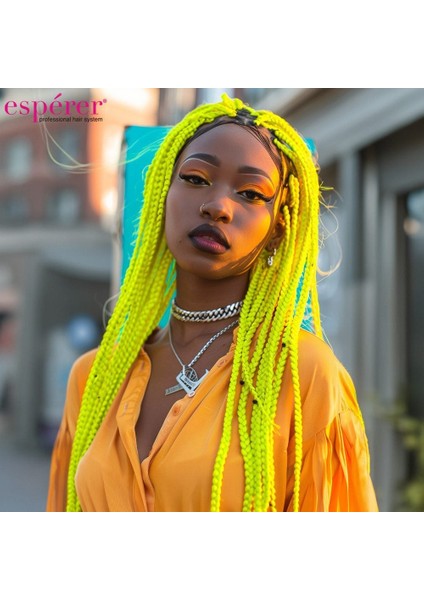 Sentetik Örgülük Saç Esperer 100 Gr. / Neon Sarı