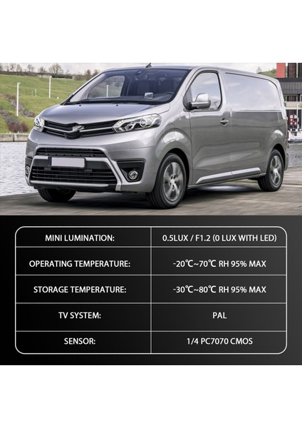 Citroen Jumpy Peugeot Expert Toyota Proace 2007-2015 Için Hd Araç Arka Görüş Kamerası Fren Lambası Park Geri Vites (Yurt Dışından) modelleri