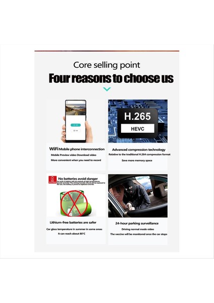 Q6 1296P Hd Mini Dvr Dash Kamera Akıllı Wifi Bağlantısı Araç Sürücüsü Android Araç Video Kaydedici Dash Kamera 24 Saat Park Monitörü (Yurt Dışından) modelleri