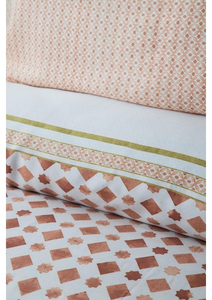 Kutusuz Terra Terracota Tensel Saten Baskı Çift Kişilik Nevresim/yastık KILIFI(2ADET) fiyatları