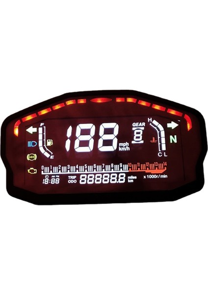 Honda Ducati Kawasaki Suzuki Için Dijital Motosiklet Hız Göstergesi LED Gösterge Paneli Rpm (Yurt Dışından) modelleri
