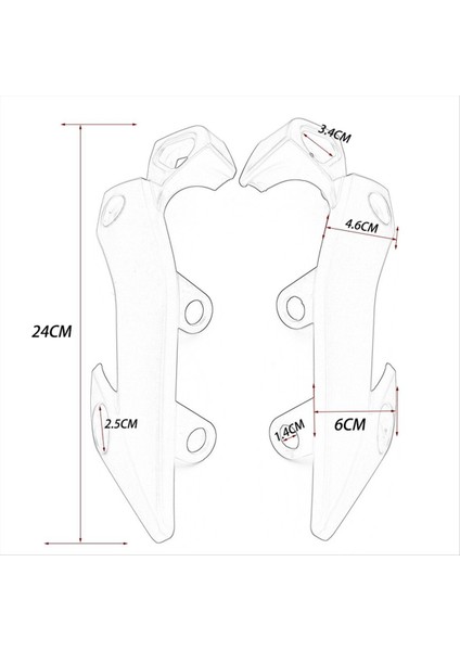 Motosiklet Far Yan Fairing Kapak Başkanı Işık Üst Braket Yamaha Fz-1n FZ1N 2006 -2010 (Yurt Dışından) fiyatları
