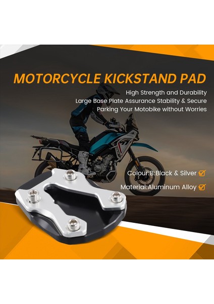 Motosiklet Kickstand Uzatma Ayak Yan Ayak Büyüt Plaka Pedi Cfmoto 450MT 450 mt 2024 2025 Aksesuarları,b (Yurt Dışından) fırsatları