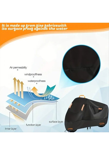 Motosiklet Örtüsü Su Geçirmez Tüm Sezon Toz Geçirmez Uv Koruyucu Açık Scooter 210D Aşınmaya Dayanıklı Motosiklet Örtüsü L (Yurt Dışından) fırsatları