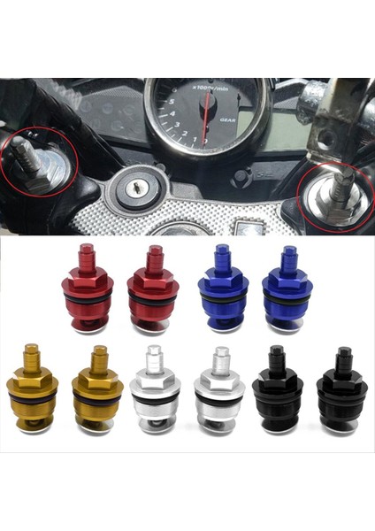 Motosiklet Amortisörü Vida Dekorasyon Ön Çatal Vidalı Kapak Suzuki GW250 DL250 GSX250R Kırmızı (Yurt Dışından) modelleri
