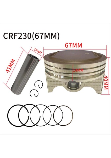 Motosiklet CRF230 67MM Büyük Delik Yarış Piston Halkası Kiti Honda CRF230F Crf 230 233CC (Yurt Dışından) indirimleri