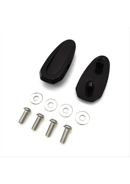 Bmw Için S1000RR 2019-2023 Motosiklet Dikiz Aynası Taban Kapağı Cam Sürücü Eliminator Ayna Delik Kapağı-Siyah (Yurt Dışından)