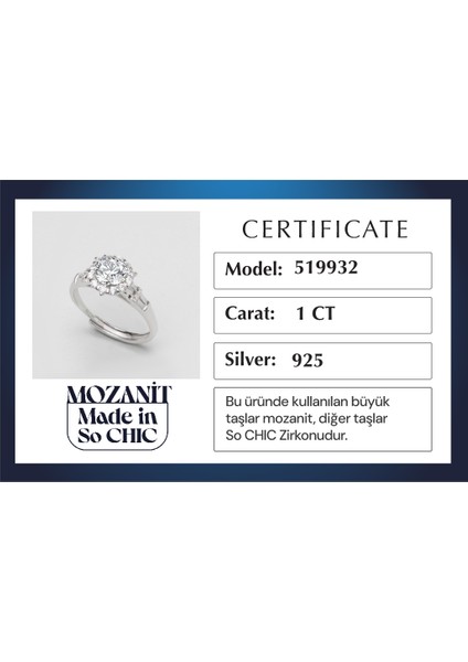 Görkemli Mozanit 18 Ayar Beyaz Altın Kaplama Ayarlanabilir Gümüş Yüzük indirimleri