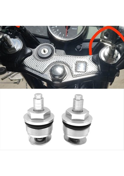 Motosiklet Amortisörü Vida Dekorasyon Ön Çatal Vidalı Kapak Suzuki GW250 DL250 GSX250R Siyah (Yurt Dışından) fiyatları