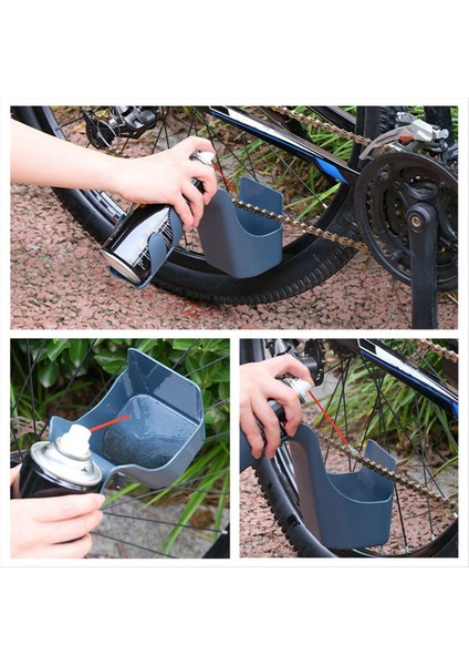 Bisiklet Motosiklet Zincir Yağı Alet Saklama Kutusu Zincir Temizleme Yağı Sıçrama Geçirmez Ajan Zincir Yağı Anti-Sprey Scrubber Araçları (Yurt Dışından) indirimleri