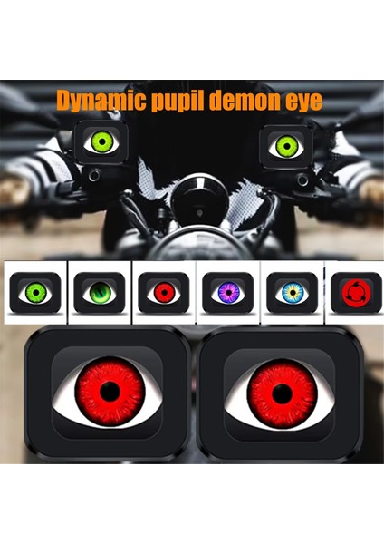 Motosiklet Dekoratif Işık LED Dinamik Şeytan Gözü Işıkları Dikiz Aynası Şeytan Gözü Motosiklet Retrofit Kiti (Yurt Dışından) fırsatları