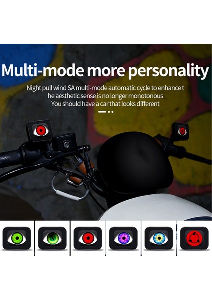 Motosiklet Dekoratif Işık LED Dinamik Şeytan Gözü Işıkları Dikiz Aynası Şeytan Gözü Motosiklet Retrofit Kiti (Yurt Dışından) indirimleri