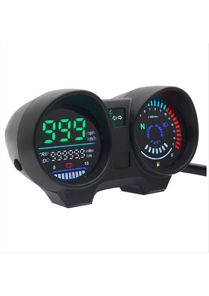 Motosiklet Kilometre Saati Dijital LED Panel Takometre Brezilyalı Titan 150 Honda CG150 FAN150 2010 2012 Yeşil (Yurt Dışından)
