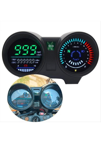 Motosiklet Kilometre Saati Dijital LED Panel Takometre Brezilyalı Titan 150 Honda CG150 FAN150 2010 2012 Yeşil (Yurt Dışından) fırsatları
