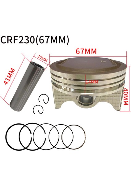 Honda CRF230F Crf 230 233CC Için Motosiklet CRF230 67MM Büyük Çaplı Yarış Piston Segmanı Kiti (Yurt Dışından) indirimleri