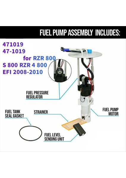 Motosiklet Yakıt Pompası Meclisi 471019 47-1019 Polaris Rzr 800 S 800 Rzr 4 800 Efı 2008-2010 Atv / Utv Tankı Pompası Modülü (Yurt Dışından) fiyatları