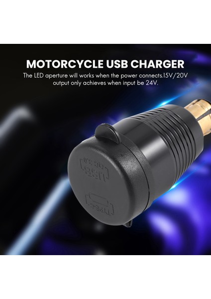 Motosiklet Dın Fişi Su Geçirmez Şarj Cihazı Qc3. 0 USB Şarj Aleti ve Tip C 30W Güç Teslimat Adaptör Soketi (Yurt Dışından) fırsatları