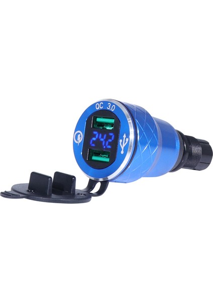 Motosiklet Çift USB Şarj Dın Hella Soket Versys Bmw F800GS F650GS F750GS R1200GS R1250GS Mavi Ab Tak (Yurt Dışından)