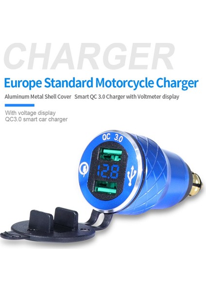 Motosiklet Çift USB Şarj Dın Hella Soket Versys Bmw F800GS F650GS F750GS R1200GS R1250GS Mavi Ab Tak (Yurt Dışından) fırsatları