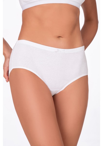 Kadın Yüksek Bel Pamuklu Ribana Slip Külot 3'lü Paket – Esnek & Rahat | Beyaz K0305 fırsatları
