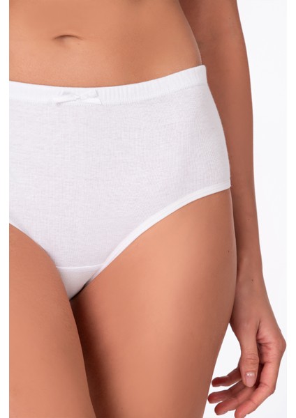 Kadın Yüksek Bel Pamuklu Ribana Slip Külot 3'lü Paket – Esnek & Rahat | Beyaz K0305 indirimleri