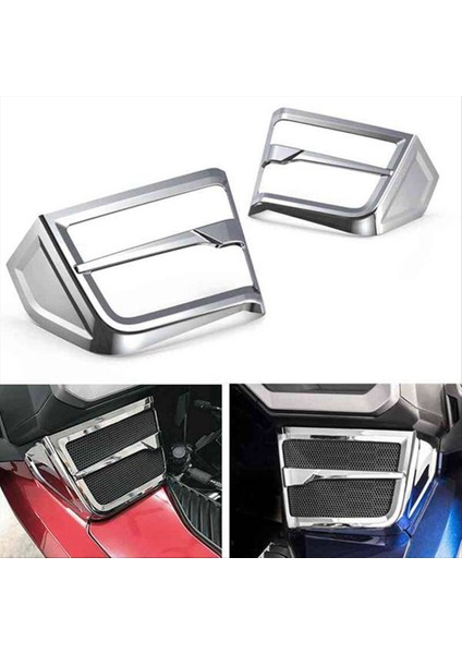 Motosiklet Krom Hoparlör Izgarası Koruyucu Kapak Ön Hoparlör Mesh Trim Honda Altın Kanat GL1800 (Yurt Dışından) fırsatları