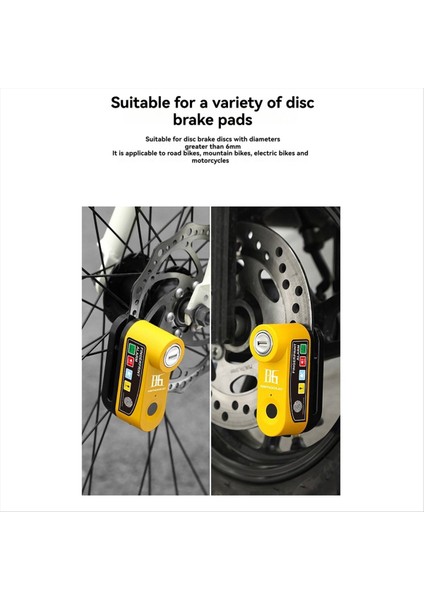 Bengguo Bisiklet Elektrikli Araç Motosiklet Tekerleği Disk Fren Kilidi Güvenlik Anti-Hırsızlık Motosiklet Asma Kilit Parmak Izi Kilidi (Yurt Dışından) fırsatları