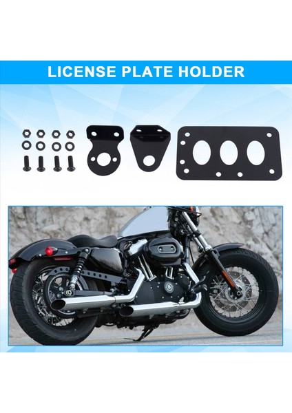 Siyah Motosiklet Yan Dağı Plaka Braketi Bobber Chopper Için Fit Harley Sportster Stop Lambası CB750 XS650 Kuyruk Lambası (Yurt Dışından) fırsatları