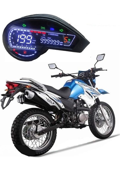 Motosiklet Dijital LED Kilometre Sayacı Kilometre Takometre Honda NXR150 125 Bros 2003-2014 Crv XR150 GY200 Meksika Brezilya (Yurt Dışından) fiyatları