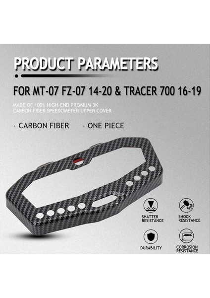 Motosiklet Enstrüman Surround Göstergesi Paneli Kapak Yamaha mt - 07 MT07 FZ07 2014-2020 Tracer 700 2016-2019 (Yurt Dışından) fırsatları