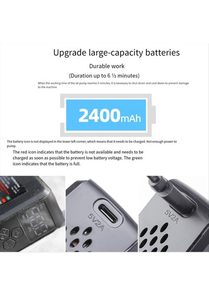 Kablosuz Hava Pompası 150PSI Taşınabilir Elektrikli Lastik Şişirme Araba Bisiklet Motosiklet Için Mini Hava Kompresörü (Yurt Dışından) fiyatları