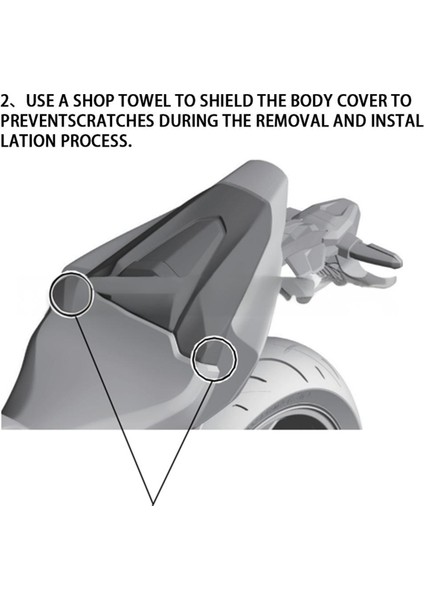 Honda CB650R CBR650R 2024 Mat Siyah Motosiklet Arka Yolcu Kaputu Koltuk Arkası Kaplaması (Yurt Dışından) fırsatları