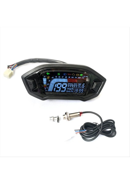 Evrensel Motosiklet Modifikasyon Parçaları LCD Yüksek Çözünürlüklü Gösterge Paneli, Kilometre Sayacı, Hız Göstergesi, Takometre (Yurt Dışından)