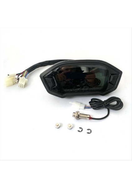 Evrensel Motosiklet Modifikasyon Parçaları LCD Yüksek Çözünürlüklü Gösterge Paneli, Kilometre Sayacı, Hız Göstergesi, Takometre (Yurt Dışından) indirimleri