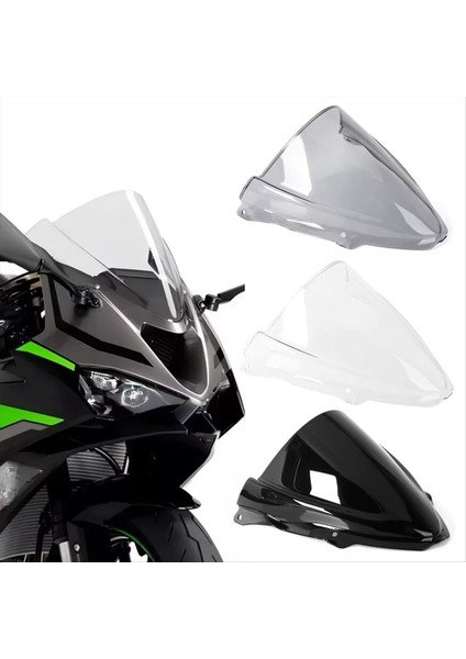 Motosiklet Cam Cam Rüzgar Deflektörü Sineklik Kawasaki Ninja ZX6R Zx-6r 2024 2025 Siyah (Yurt Dışından) fiyatları